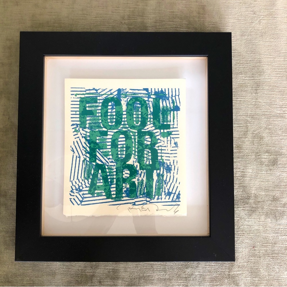 Signed wall art in Black frame New from Gallery 15x14 size